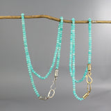 Beaded Amazonite Clasp Necklace