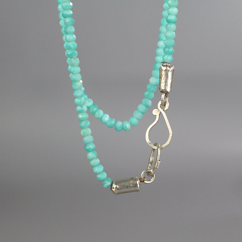 Beaded Amazonite Clasp Necklace