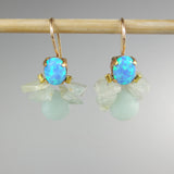 Opal Aquamarine Amazonite Bee Earrings