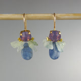 Swarovski Crystal Aquamarine Bee Earrings