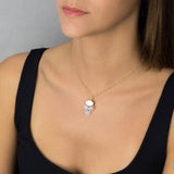 Bee Necklace with Pearl and shell