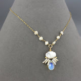 Pearl Beaded Big Bee Necklace