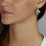 Small Aquamarine Butterfly Earrings