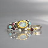Caterina Ring and Garnet Ring Set