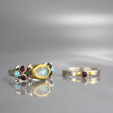 Caterina Ring and Garnet Ring Set