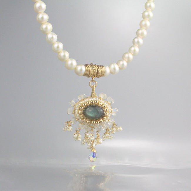 Labradorite Gold Filled Chakra Necklace