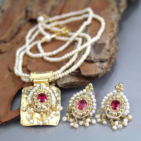 Cherkes Necklace and Earring Set