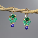 Green Blue Petite Dancer Earrings