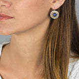Faceted Labradorite Mandala Earrings