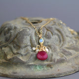 Minimalist Gemstone Drop Necklace