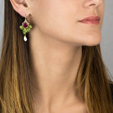 Cubic Zirconia Peridot Goddess Earrings