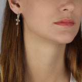 Pearl Spiral Dangle Earrings