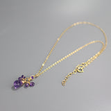 Gold Filled Amethyst Drop Necklace