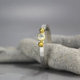 Moonstone Gold and Silver Ring