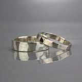 Hammered 3mm Sterling Silver Wedding Band