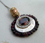 Happiness spiritual Necklace with Garnet
