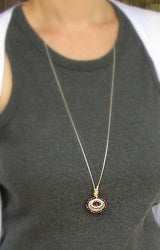 Happiness spiritual Necklace with Garnet