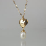 Pearl Gold Filled Heart Necklace