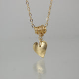 Gold Filled Wire Wrapped Heart Necklace