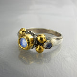 Solid Gold and Silver Helena Ring
