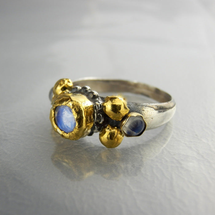 Solid Gold and Silver Helena Ring