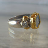 Cubic Zirconia Solid Gold Moonstone Helena Ring