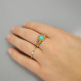 Solid Gold and Silver Citrine Helena Ring