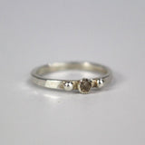 Silver Raw Diamond Stacking Ring