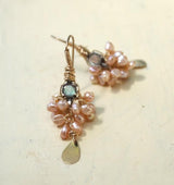 Labradorite and Pearls Fairy Earring in Gold Filled