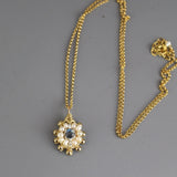 Labradorite Jewelry Set, Pearl Wedding Jewelry, Mandala Necklace, Labradorite Earrings, Necklace Earrings Set, Mandala Earrings