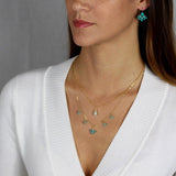 Blue Amazonite Necklace, Cluster Necklace, Layering Necklace, Bridesmaid Gift, Wedding Necklace, Layered Necklace, Amazonite Jewelry