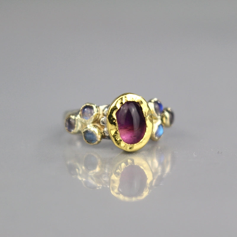 Solid Gold Amethyst Helena Ring