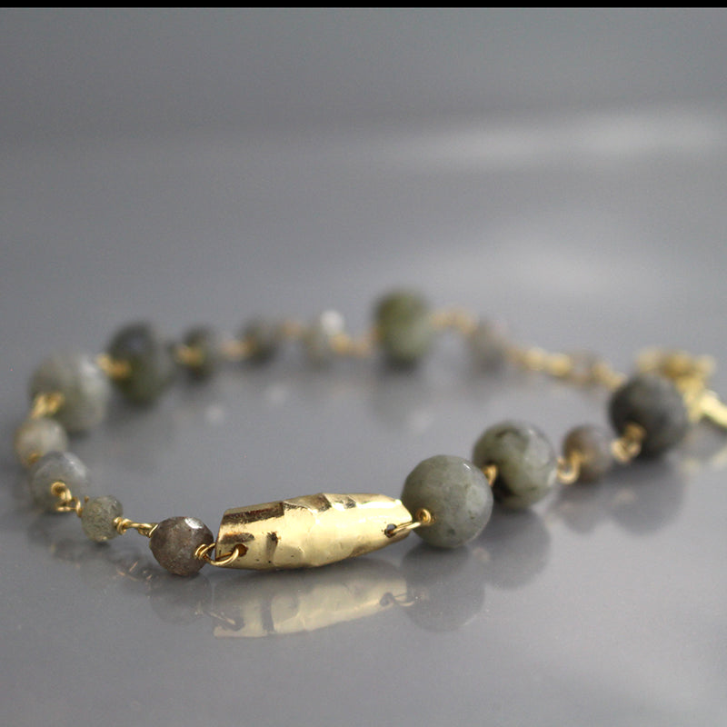 Gold Filled Labradorite Chain Bracelet