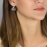Faceted Labradorite Mandala Earrings
