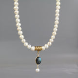 Pearl Labradorite Pendant Necklace