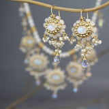 Moonstone Pearl Maharaja Earrings