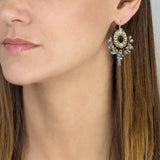 Onyx Gray Pearl Maharaja Earrings
