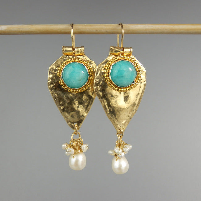 Amazonite Necklace Earrings Set