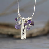 Personalized Silver Amethyst Connection Necklace
