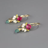 Pink Zircon Petite Dancer Earrings