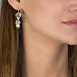 Labradorite Pearl Protection Earrings