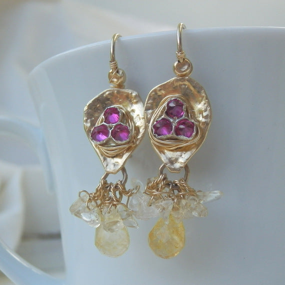 Cubic Zirconia Protection Earrings