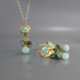 Turquoise Protection Earrings and Necklace