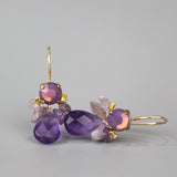 Purple Swarovski Amethyst Bee Earrings