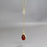 Reversible Gemstone Pendant Y Necklace