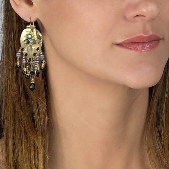 Labradorite Onyx Sherazade Earrings