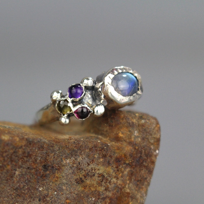 Silver Moonstone Caterina Ring