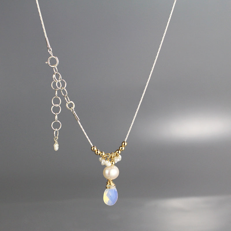 Pearl Opalite Drop Necklace