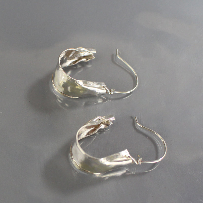 Sterling Silver Chunky Hoop Earrings