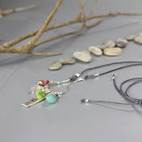 Personalized Silver Gemstone Love Necklace